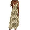 thumbnail image 2 of Cagogo Women Plus Size Sleeveless Spaghetti Strap Party Dresses Summer Spring V Neck Floral Swing Flowy Maxi Long Cami Dress Holiday Outfits Vestidos Casuales Para Mujer, 2 of 5