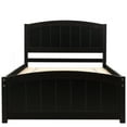 thumbnail image 4 of Holaki Twin Size Wood Bed with Headboard and Footboard for Kids, Espresso, 4 of 7