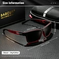 thumbnail image 2 of BARCUR Brand Polarized Men's Sunglasses With Multiple Colors Available PC Material TAC Lenses Comfortable And Lightweight Women's Sunglasses Driving Beach Cycling Good Gift Choice, 2 of 3
