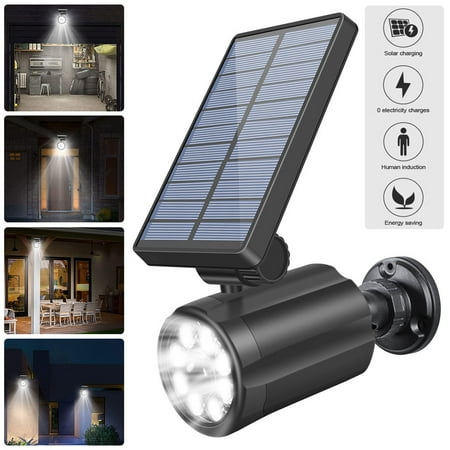 

KTCINA 2PCS Solar Motion Sensor Security Lights 120° Fake Camera Surveillance Light Waterproof Solar Simulation Monitoring Lamp for Home Yard