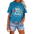 thumbnail image 3 of Blusa de Manga Corta Cuello Redondo Impreso Señoras Casual Top, Blusa Ligera de Poliéster para el Trabajo, la Fiesta Y Toda la Temporada de Uso Diario, 3 of 4