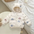 thumbnail image 2 of newwalpole Toddler Baby Boys Girls Winter Coats Jacket Warm Clothes for Kid Thick Ears Hoodie Velvet Snowsuit(Beige,3-4 Years), 2 of 9