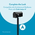 thumbnail image 6 of Architectural Mailboxes Franklin Galvanized Steel, Medium, Post-Mount Mailbox in Black, 6 of 12