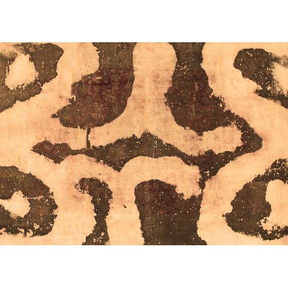 Ahgly Company Indoor Rectangle Abstract Brown Modern Area Rugs, 2' x 5'