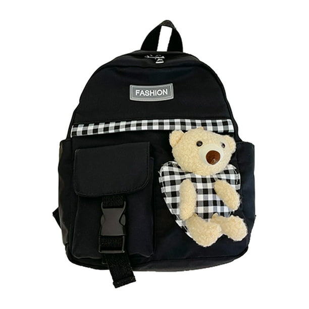 Mochila para niños pequeños Lindo oso Moda Niños Mochila escolar para deportes al aire libre (Negro) Likrtyny Para Estrenar