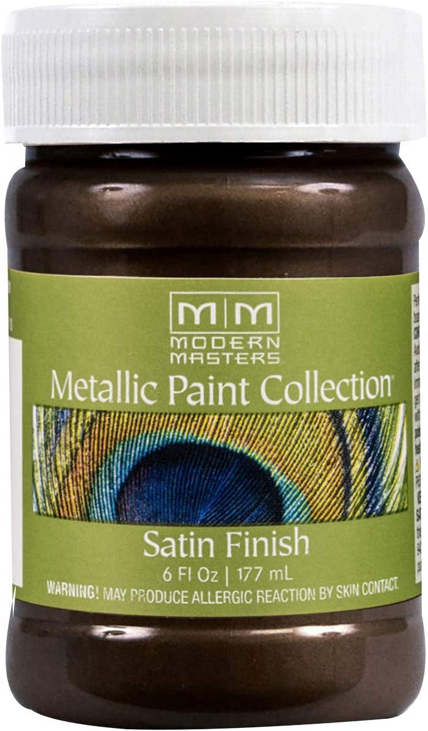 5.5 oz Modern Masters ME525 Ground Coffee Metallic Paint Collection, Satin Water-Based Decorative Metallic Paint
