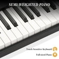 thumbnail image 3 of Folding 88-Key Piano Keyboard, Portable Full-Size Digital Piano with Stand, Sustain Pedal, Headphones, Carry Bag, Bluetooth & USB MIDI, Ideal for Beginners and Adults, 3 of 9
