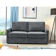 thumbnail image 2 of US Pride Furniture Manchester Corduroy 70" Square Arms Sofa Bed, Gray, 2 of 5