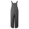 thumbnail image 2 of Women Jumpsuit with Pockets Sleeveless Wide Legs Plus Size Overalls, 2 of 8