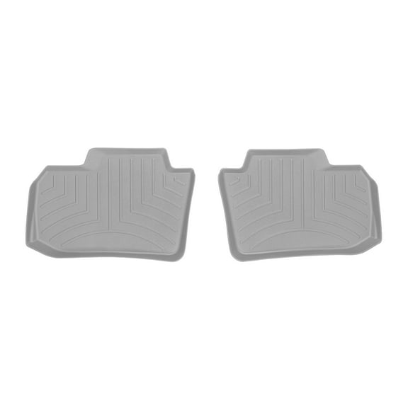 WeatherTech Custom Fit FloorLiners compatible with 2013-2017 Nissan Leaf - 2nd Row (2-Piece Liner), Grey