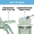 thumbnail image 5 of Little Folks by Delta Children 2-in-1 SlimFold High Chair for Babies and Toddlers, Sage Green, 5 of 18