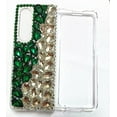 thumbnail image 2 of Case for Galaxy Z Fold 3,Galaxy Z Fold 3 5G Case,3D Handmade Sparkle Stunning Stones Crystal Diamond Bling Glitter Phone Case for Samsung Galaxy Z Fold 3 5G,2021 (Green/White), 2 of 7