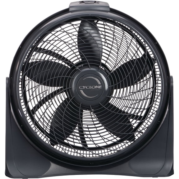 Lasko 20" Cyclone 4-Speed Fan with Remote Control - 20" Diameter - 4 Speed - Carrying Handle, Pivot, Timer - 23.2" Height x 6.8" Width - Black
