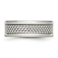 thumbnail image 5 of Auriga Fine Jewelry Stainless Steel Polished w/ Grey Carbon Fiber Inlay 8 mm Band for Women Size 8.5, 5 of 6