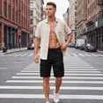 thumbnail image 6 of BRANROY Mens Multi‑Pocket Cargo Shorts - Lightweight Durable Fabric Casual Shorts, Ideal for Hiking Shorts, Beach Shorts, and Running Shorts for Summer Sports and Work,Black,L, 6 of 9