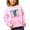 Pink Sweatshirt, variant on Bold Sister Colorful Sweatshirt for Youth and Toddler Girls Lightning Bolt Pullover Pink Sweatshirt 4T