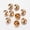 Light Gold, variant on 20X Alloy Shank Buttons 1-Hole Half Round Platinum Sport Woolen Coats Buttons-Light Gold