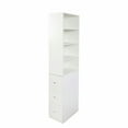 thumbnail image 5 of Spaco 70.87" H Display Storage Cabinet, 4-Tier Shelf, 3 Side Drawers, Modern Wooden Tall Bookshelf Bookcase for Indoor, White, 5 of 14