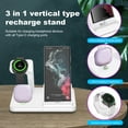 thumbnail image 3 of Charging Station for Samsung Devices, FDGAO 3 in 1 Fast Charging Stand for Galaxy S23/S22/S21/S20,Note 20/10,A54/A53/A51 & Galaxy Buds, Wireless Charger for Galaxy Watch 5 Pro/5/4/3/Active 2/1, White, 3 of 9