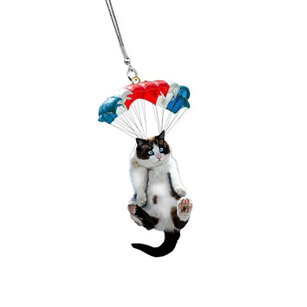 Bearachild Colgador de ganchos adhesivos para pared con forma de Animal para coche, ganchos fuertes, ventosa, soporte de almacenamiento de pared para cocina Decoración del hogar gato paracaídas Bearachild HA004776-02