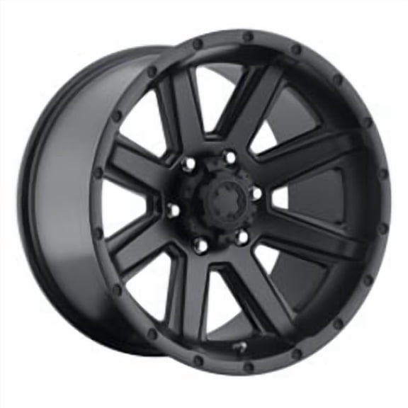 Ultra 195SB Crusher 17x9 5x127 -12et Satin Black Satin Clear Coat Wheel Fits select: 2015-2019,2021 JEEP WRANGLER UNLIMITED
