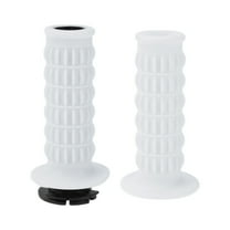 Unique Bargains 7/8" 22mm 15/16" 24mm Motorcycle Hand Grips Cover Kit Non Slip TPU Handlebar End Grips for Motorcycle Scooter Bicycle ATV White 1 Set