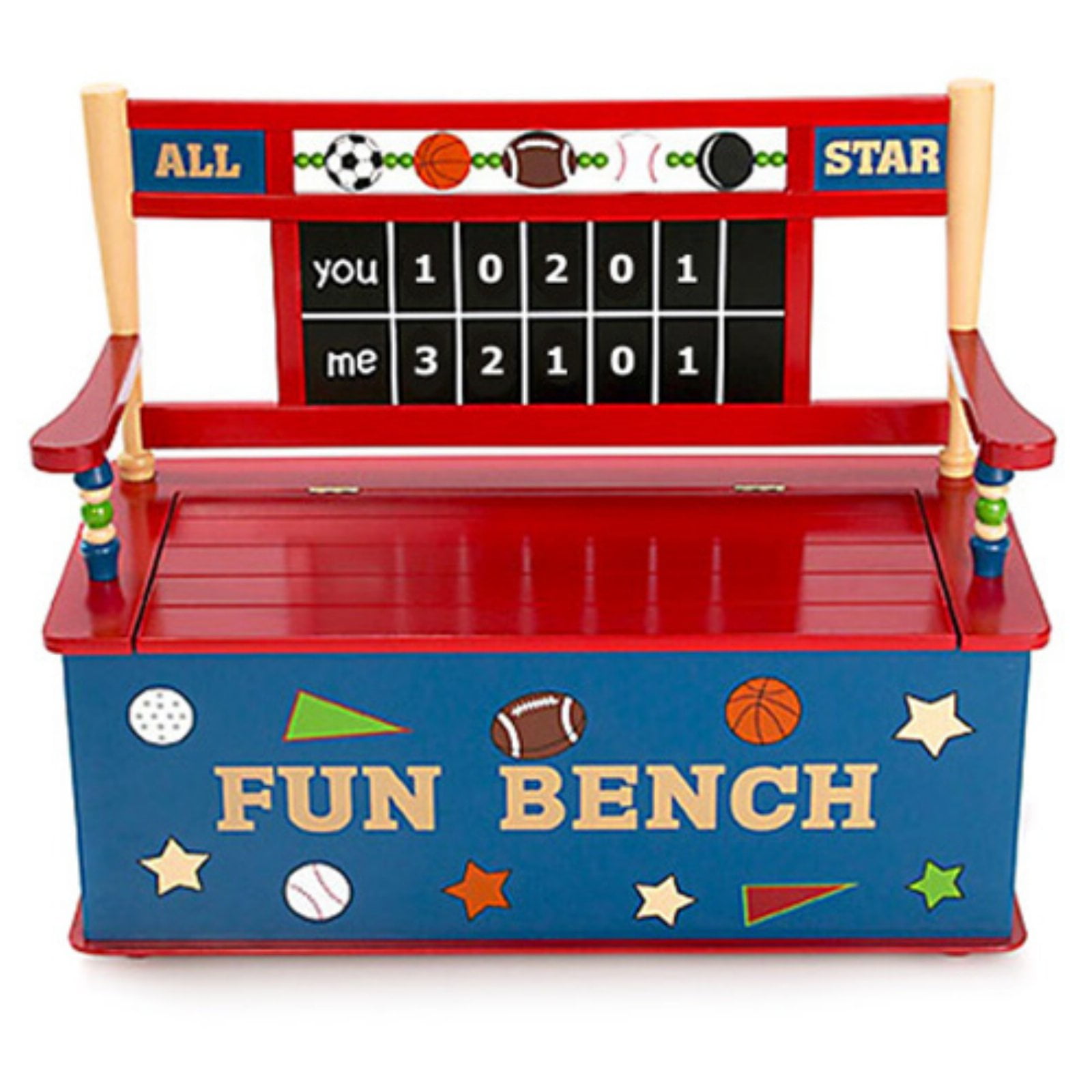 Wildkin All Star Sports Toy Box Bench