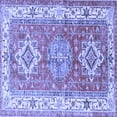 thumbnail image 1 of Ahgly Company Machine Washable Indoor Square Geometric Blue Traditional Area Rugs, 6' Square, 1 of 4