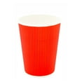 thumbnail image 2 of 12 oz Red Paper Coffee Cup - Ripple Wall - 3 1/2" x 3 1/2" x 4 1/4" - 500 count box, 2 of 3