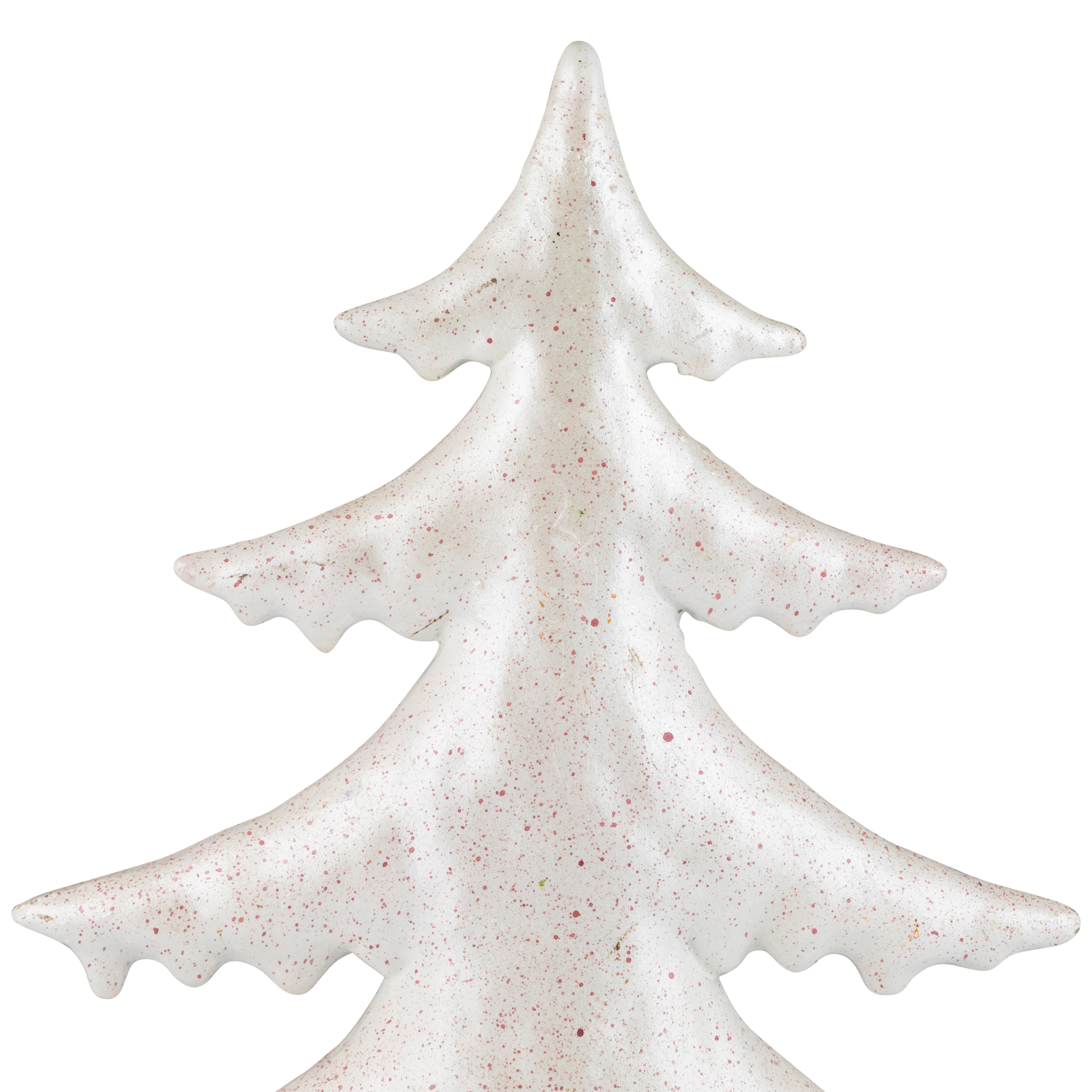Northlight Shiny Speckled Christmas Tree Tabletop Decoration - 10" - White