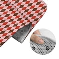 thumbnail image 5 of Honeii Red and Brown Squares Pattern Bathroom Anti-Skid Pad Bathroom Mat Vintage Seamless Pattern Not-Slip Toilet Rug Set, 5 of 6