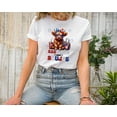 thumbnail image 5 of Moonlight Apparel Women's Red White and Boujee Highland Cow T-Shirt Graphic Tee Patriotic Funny Cowgirl Shirt USA Style Summer Top Southern Western Short Sleeve Cotton Tee, 5 of 6