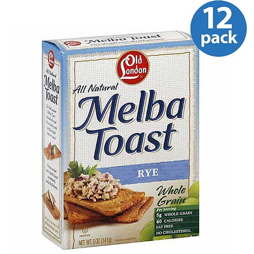 Old London All Natural Rye Melba Toast, 5 oz (Pack of 12)