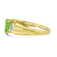 thumbnail image 4 of 10k Yellow Gold Oval Peridot And Diamond Ring, 4 of 6