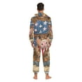 thumbnail image 6 of Cow Cowboy American Flag Adult Onesie Pajamas Slim Fit Christmas One Piece Suit Pjs for Women and Men Hooded Zipper, 6 of 7