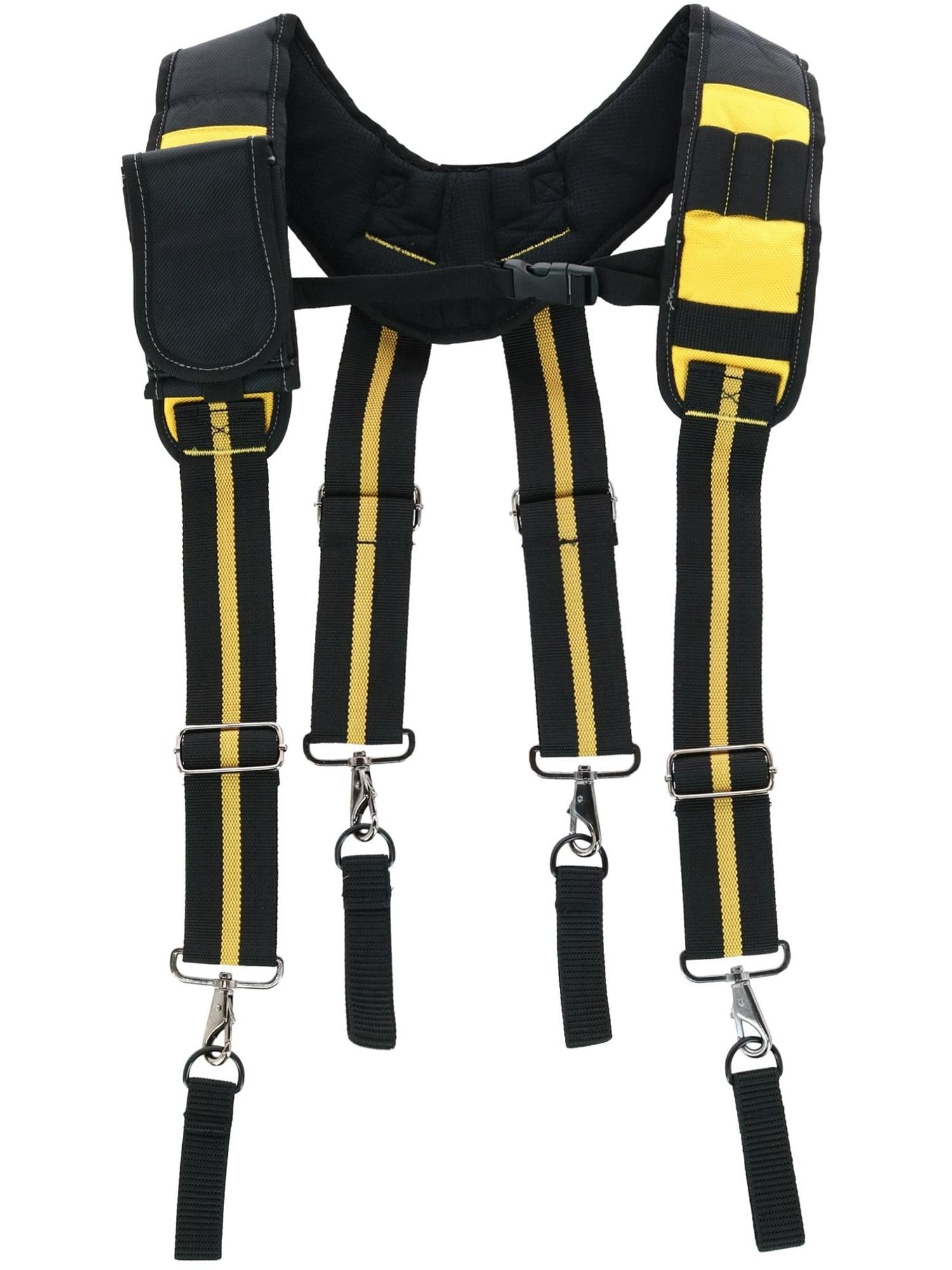 Aisenin Work Suspenders with Pocket & Swivel Hooks & Tool Belt Loops