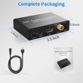 thumbnail image 5 of QJUHUNG HDMI ARC Audio Extractor  192KHz DAC Audio Converter  with 3.5mm Headphone Jack Output   HDMI/ARC Interface to Optical or SPDIF Coaxial Digital Audio Signal Conversion, 5 of 5