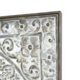 thumbnail image 5 of DecMode Gray Metal Embossed Floral Wall Decor with Gray Backing, 5 of 14