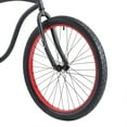thumbnail image 3 of Firmstrong Bruiser , 26", Men's, Single Speed, Matte Black/Red, 3 of 5