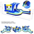 thumbnail image 5 of Olurrisa Large Inflatable Water Double Slides Park 8 In1 Inflatable Slide Water Park Trampoline Bouncing House Outdoor Garden With Dolphin Sprinkler & Target Games & Water Gun & Basketball, 5 of 7
