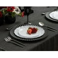 thumbnail image 2 of VeZee Disposable Plastic White and Silver Round Dinnerware COMBO SET 10.25" & 7.25" Pack of 64, 2 of 6