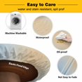 thumbnail image 3 of Elastic Fitted Round Tablecloth, Blue Ombre Waterproof Stretch Table Cover for 55"-60" Tables, Modern Yellow Gradient Farmhouse Art Washable Outdoor Tablecloths for Patio, Picnic, Camping, 3 of 9