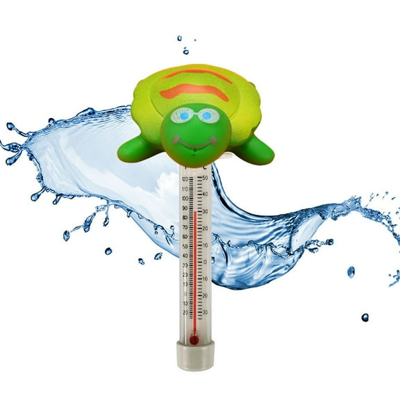 Water Temperature Thermometer for Pool Hot Tub Spa Ice Bath, Floating Shatter Resistant Pool Thermometer with String, Easy Read Pool Accessories for Indoor Outdoor Use(8.26Inch,Green)