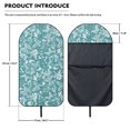 thumbnail image 7 of POLERO Front Seat Cover Waterproof Microfiber, Compatible with Van Truck Seat, for Cars Trucks SUVs, Teal White Butterfly, 7 of 7