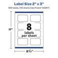thumbnail image 6 of Avery White Scalloped Rectangle Labels, 2" x 3", 800 Labels, 6 of 7