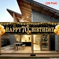 thumbnail image 3 of Large Happy Birthday Decoration Banner, Black and Gold Happy Birthday Banner Sign, Birthday Party Decorations Supplies, 3 of 4