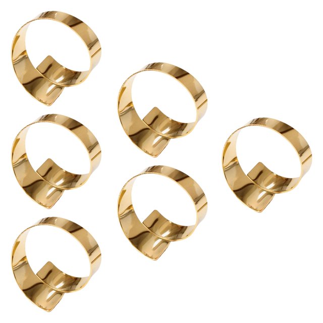 6 uds servilletero hebilla de servilleta de hierro vajilla decorativa servilletero anillo servilletero para Acción de Gracias Hotel aniversario Bar Fe Dorado perfecl Servilleteros