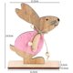 thumbnail image 4 of Decoración de Pascua, decoración de conejo de Pascua, 3 piezas de adornos de Pascua de madera con forma de conejo de Pascua, 4 of 5