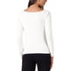 thumbnail image 3 of Camiseta ajustada de manga larga con cuello de cowl INSPIRE CHIC para mujer, suave, talla XS, blanca, 3 of 6
