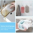 thumbnail image 6 of 6 Pack Kitchen Scrub Sponges Reusable Non-Scratch Microfiber Sponge Heavy Duty Scouring Pad for Kitchen Cleaning, Multifunctional Household Washing Tool, 6 of 7